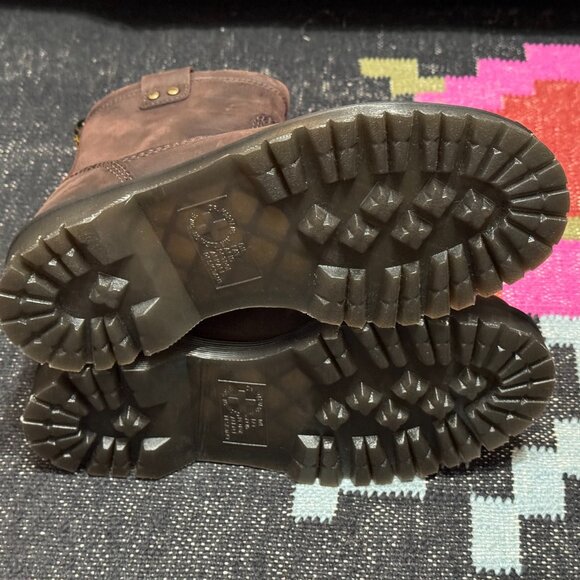 Dr. Martens Anistone Lo Leather Biker Boots, Dark Brown, US M 7/US W 8/EU39/UK7 - Picture 10 of 13